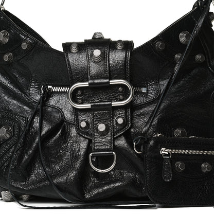 Balenciaga Agneau Arena Medium Le Cagole Shoulder Bag Black 8 of 14