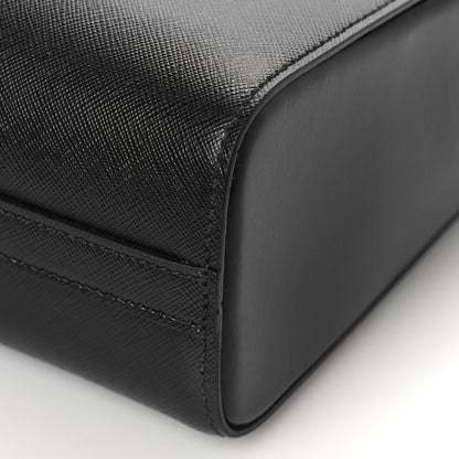 Prada Saffiano Soft Calfskin Small Zippered Tote Black 8 of 9