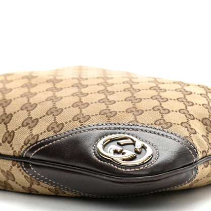 Gucci Monogram Medium New Britt Hobo Dark Brown 10 of 11