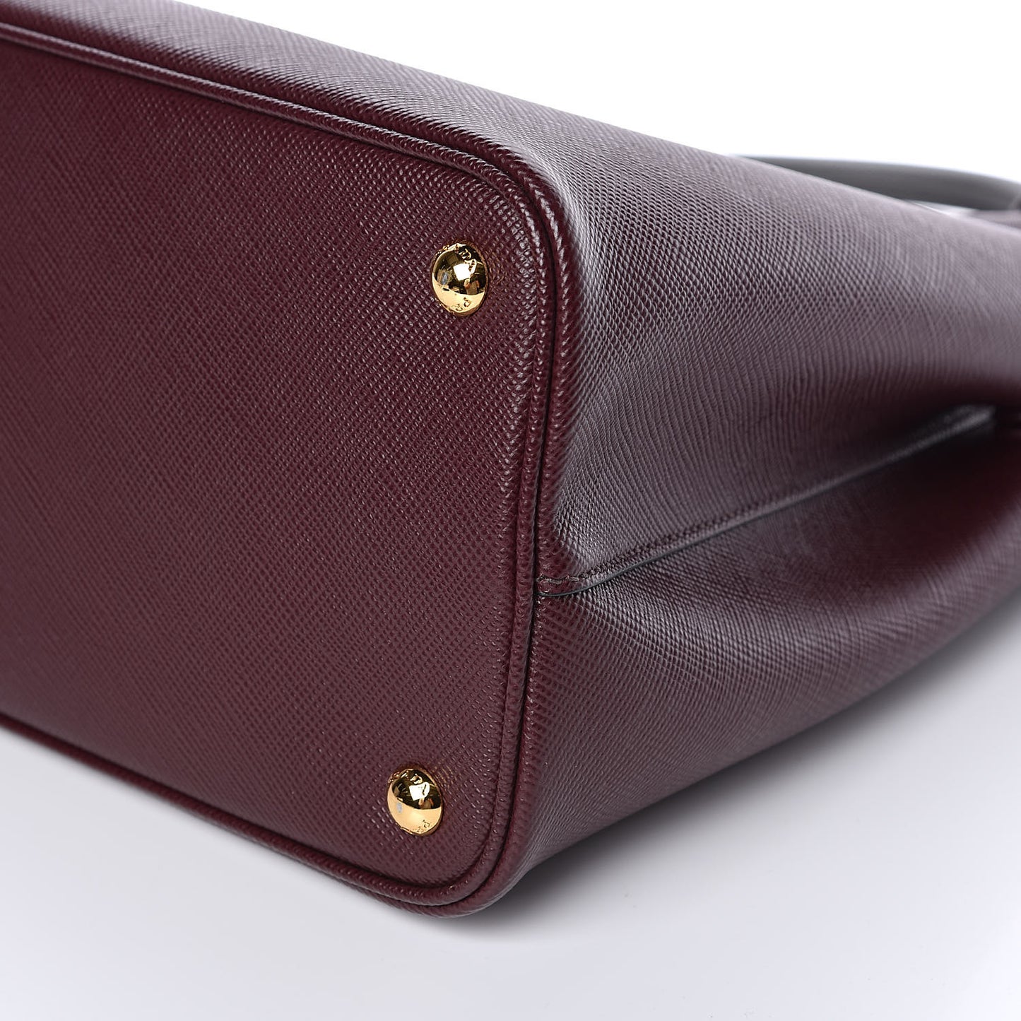 Saffiano Cuir Small Bi-Color Double Bag Granato Marmo