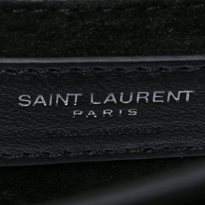 Saint Laurent Calfskin Crocodile Embossed Medium Monogram Sunset Black 7 of 16