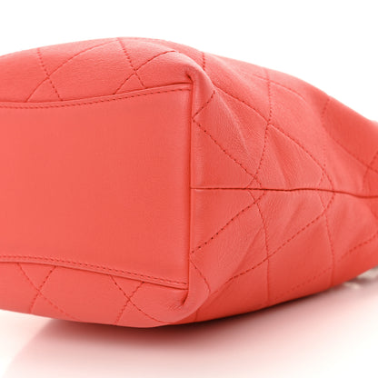 Chanel Lambskin Resin Quilted Small Pearl Samba Bucket Bag Dark Pink 10 of 10