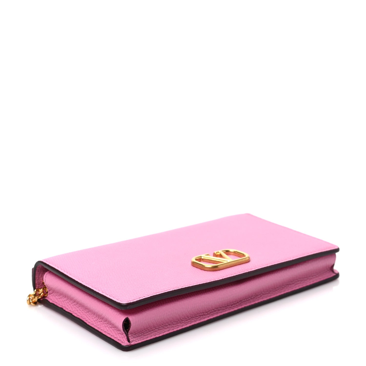 Valentino Garavani Grainy Calfskin VLogo Top Handle Wallet With Chain Feminine Pink 4 of 7