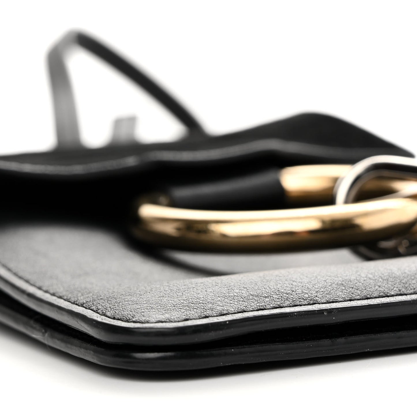 Suede Calfskin Mini Faye Bracelet Bag Black