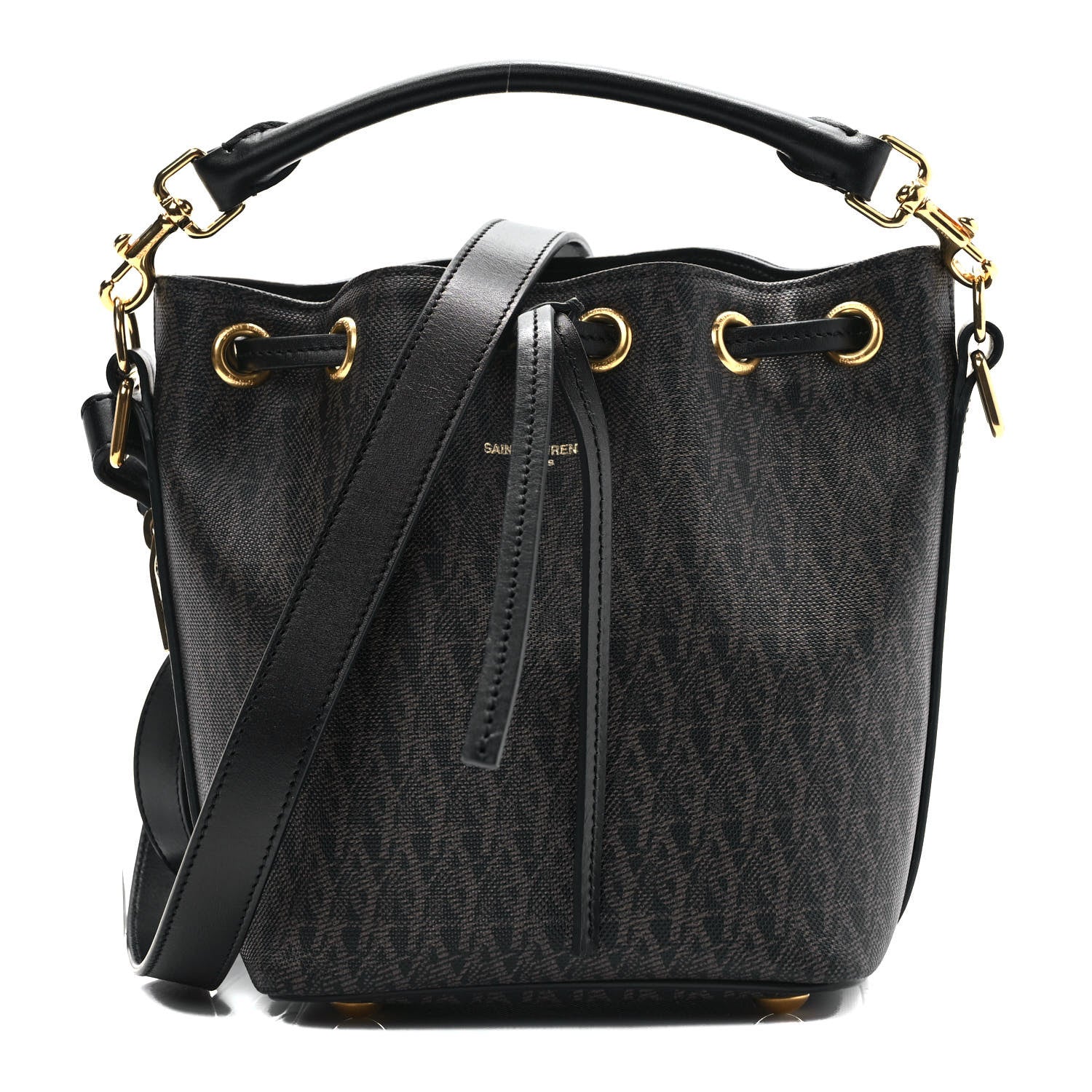 Saint Laurent Toile Classic Monogram Emmanuelle Bucket Bag Black 1 of 8