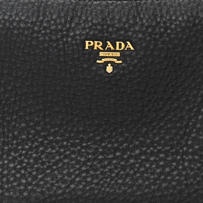 Prada Vitello Daino Pochette Bag Black 8 of 12