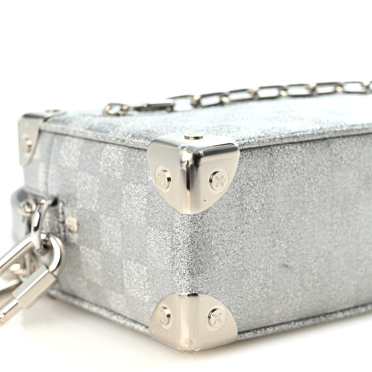 Louis Vuitton Damier Glitter Mini Soft Trunk Silver 8 of 9