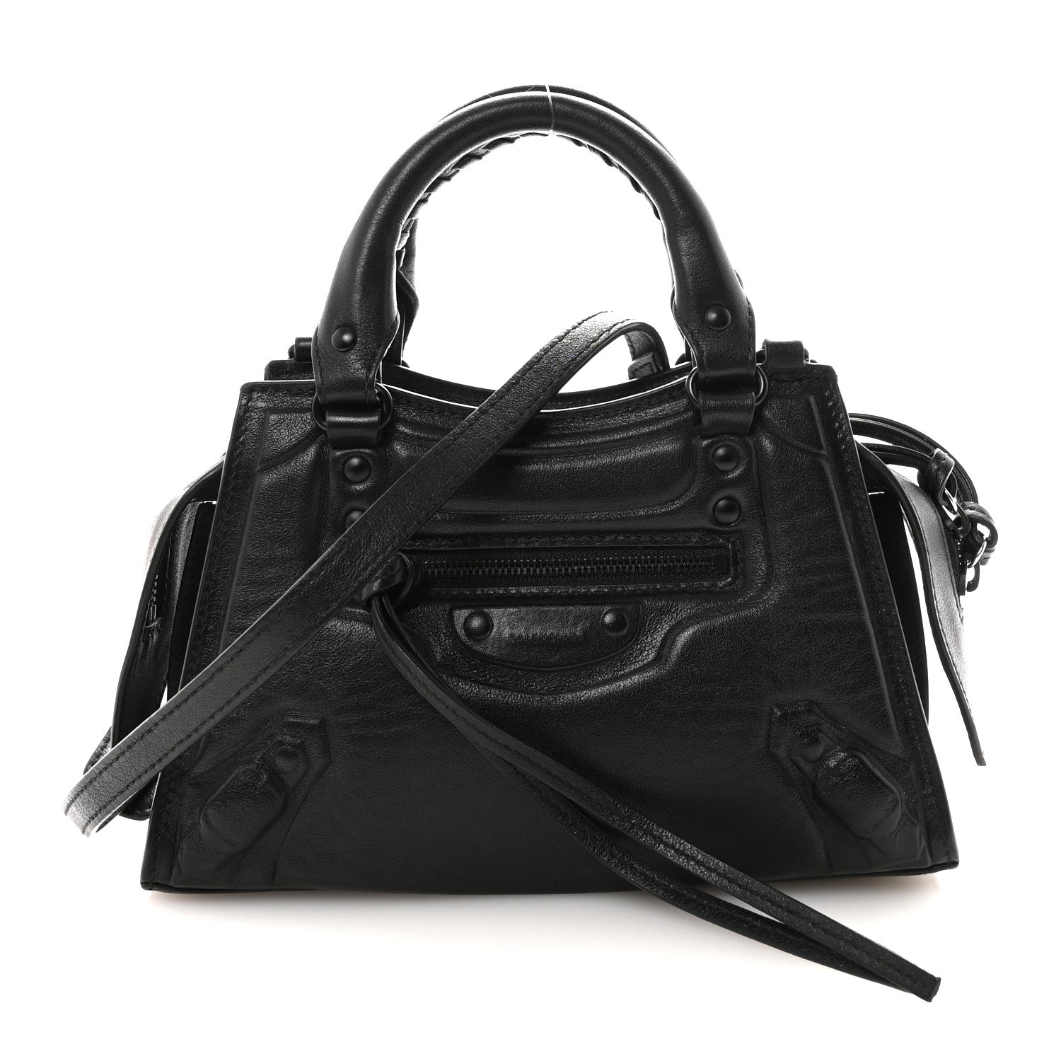 Balenciaga Cake Calfskin Tonal Hardware Mini Neo Classic City Black 1 of 9