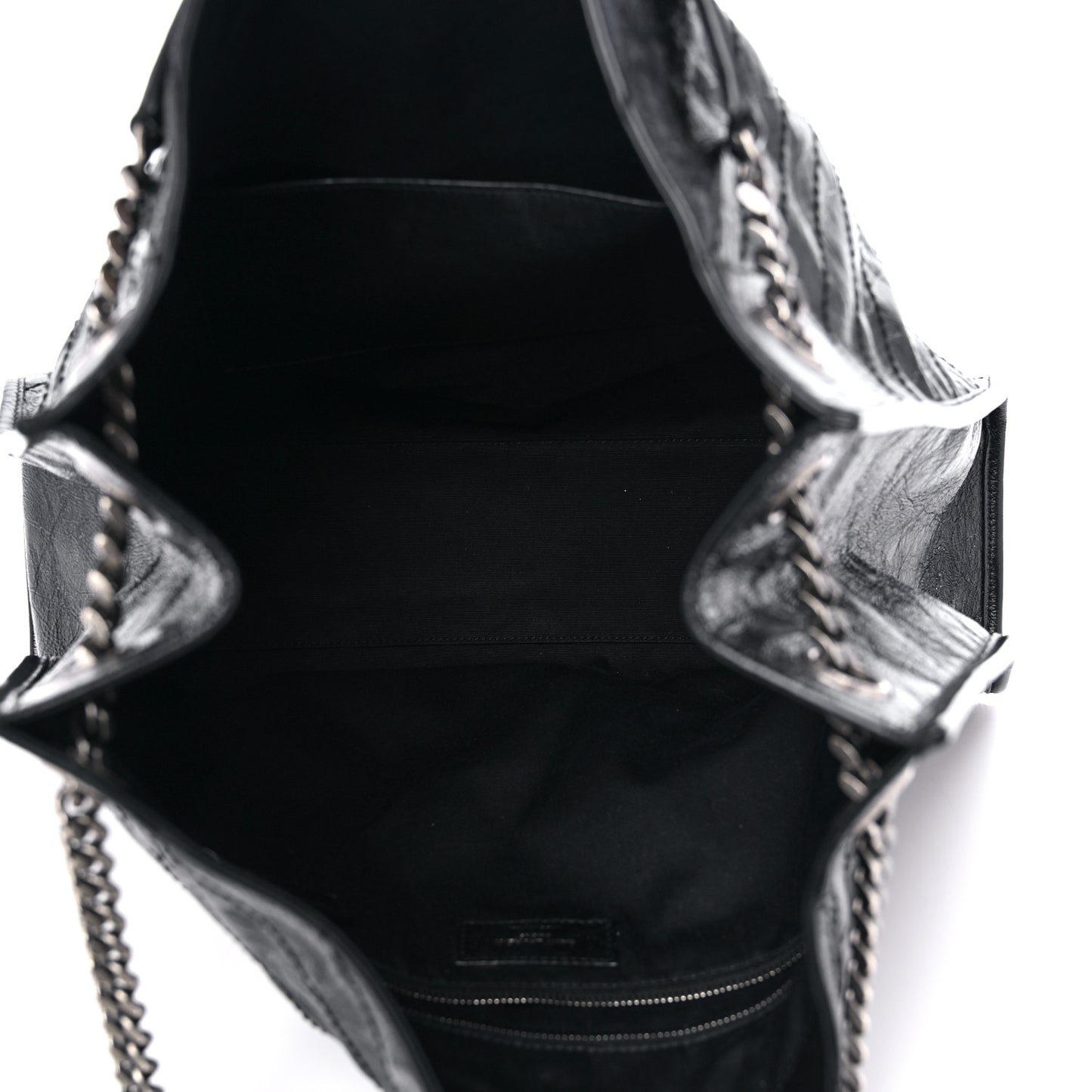 Crinkled Calfskin Matelasse Monogram Niki Shoulder Bag Black