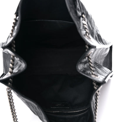 Saint Laurent Crinkled Calfskin Matelasse Monogram Niki Shoulder Bag Black 5 of 10