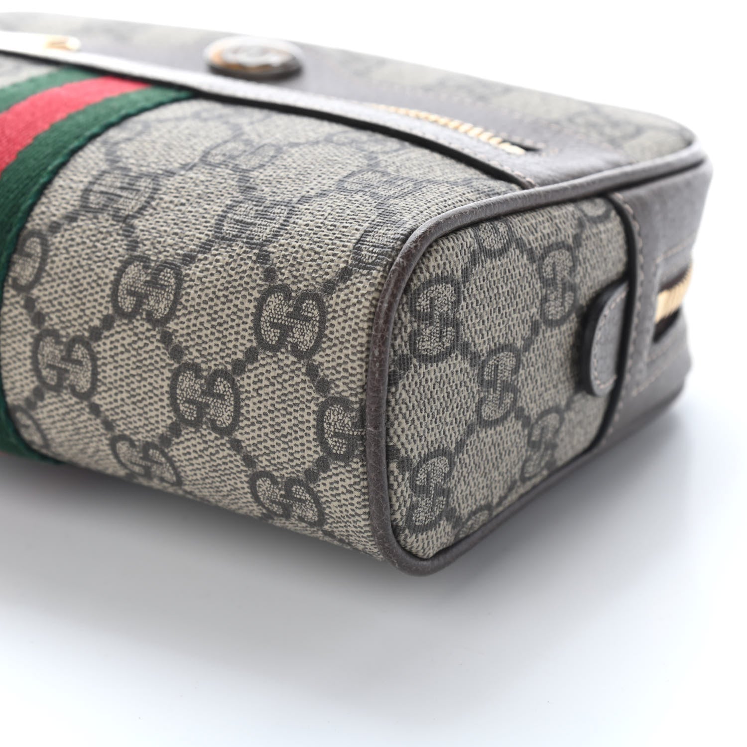 Gucci GG Supreme Monogram Web Small Ophidia Belt Bag 95 38 Dark Brown 8 of 9