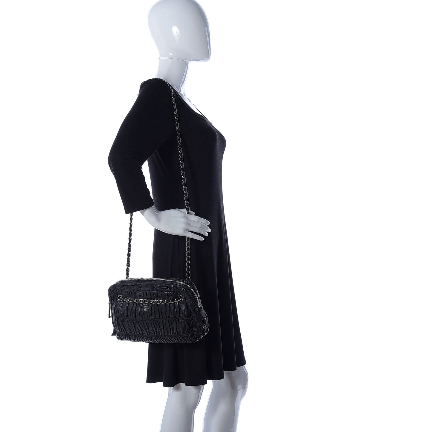 Nappa Gaufre Satchel Black