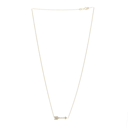 Jennifer Meyer 18K Yellow Gold Diamond Arrow Necklace 3 of 6