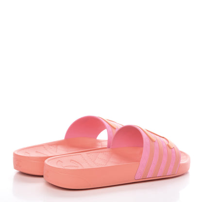 Chanel Rubber CC Flat Slide Sandals 35 Orange Pink 4 of 8