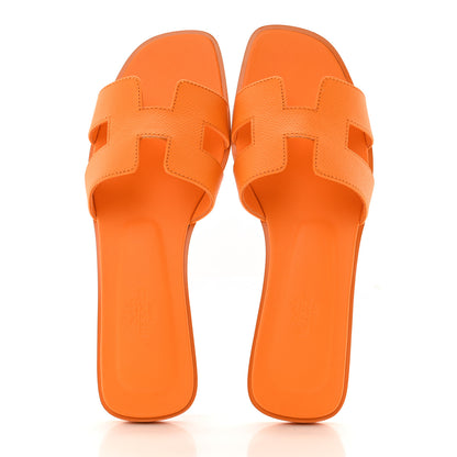 Hermes Epsom Oran Sandals 39 Orange Sunset 2 of 11
