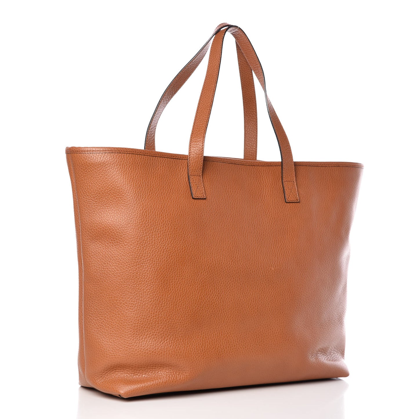 Pebbled Calfskin Large Tote Brown