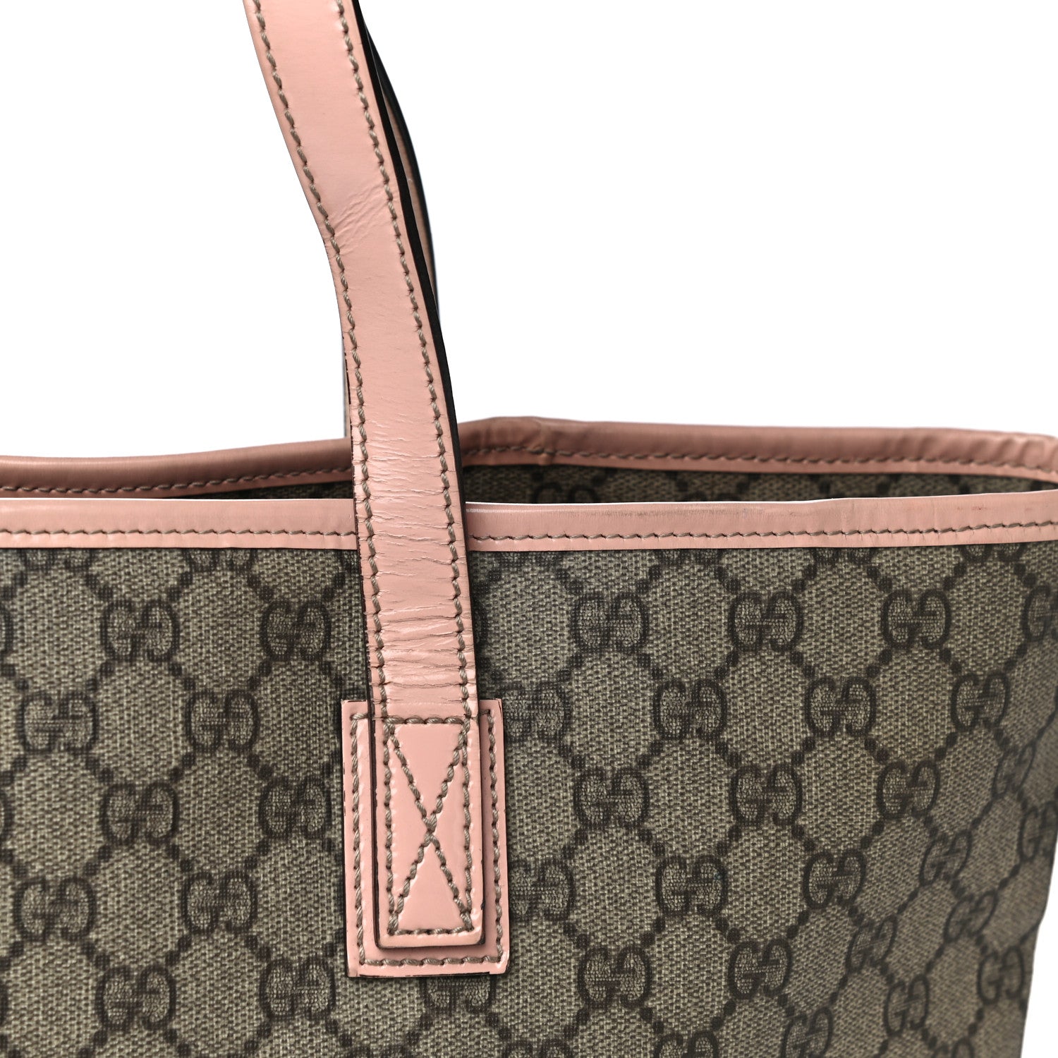 Gucci GG Supreme Monogram Medium Zippered Shopping Tote Pink 16 of 16
