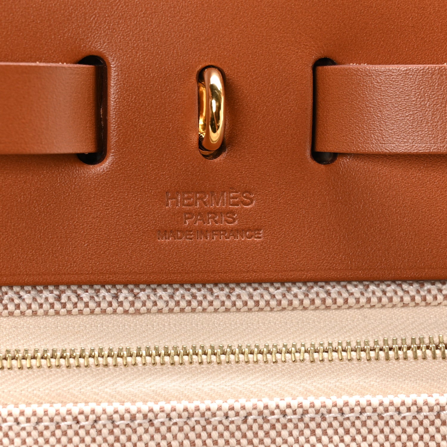 Hermes Vache Hunter Criss Viking Herbag Zip Retourne 31 PM Ecru Beige Fauve 7 of 12