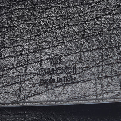 Gucci Calfskin Interlocking G 6 Key Holder Black 6 of 8