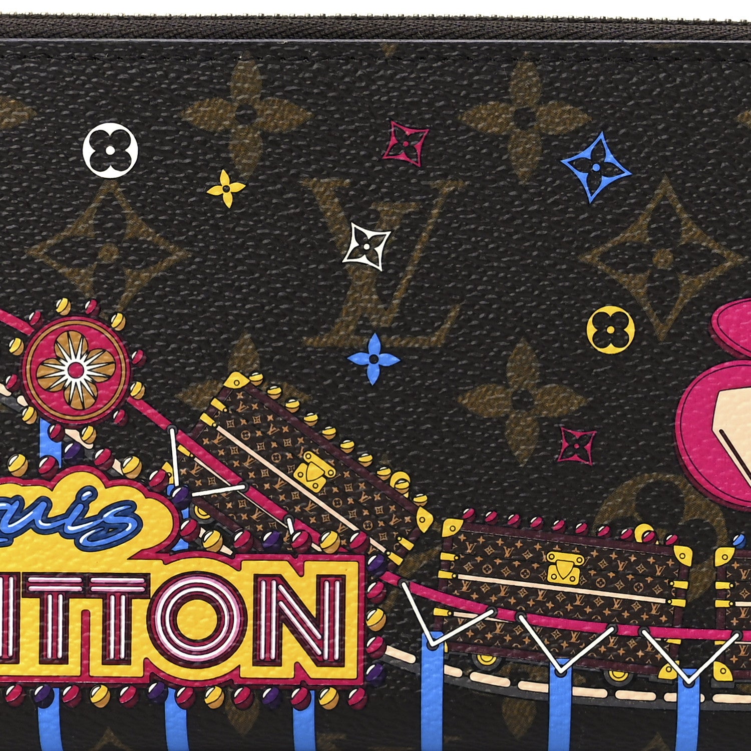 Louis Vuitton Monogram 2020 Christmas Animation Zippy Wallet Pivoine 7 of 10