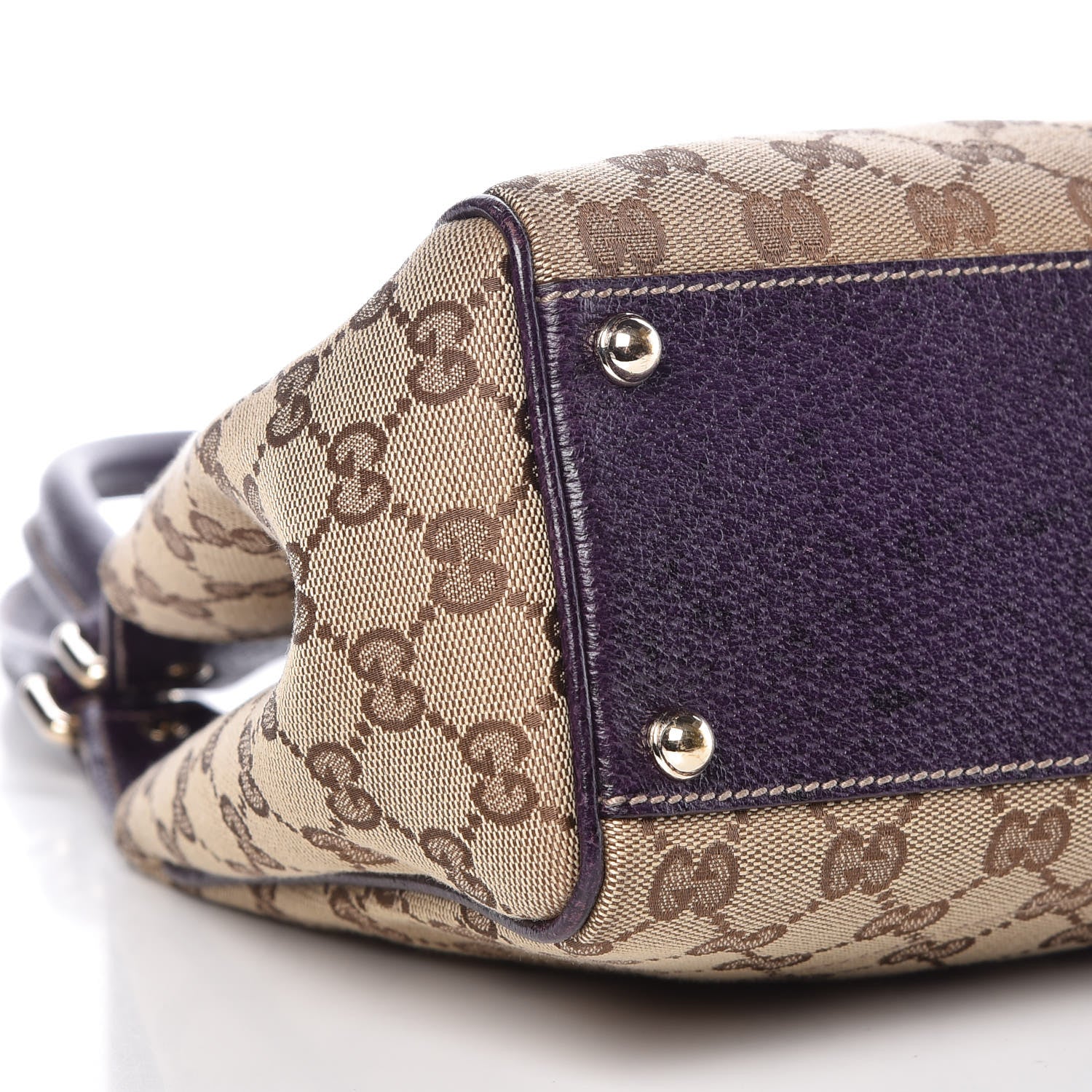 Gucci Monogram Calfskin Bardot Tote Purple 8 of 9