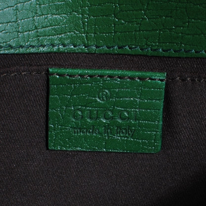 Gucci Monogram Web Small Horsebit Chain Clutch Green 6 of 7