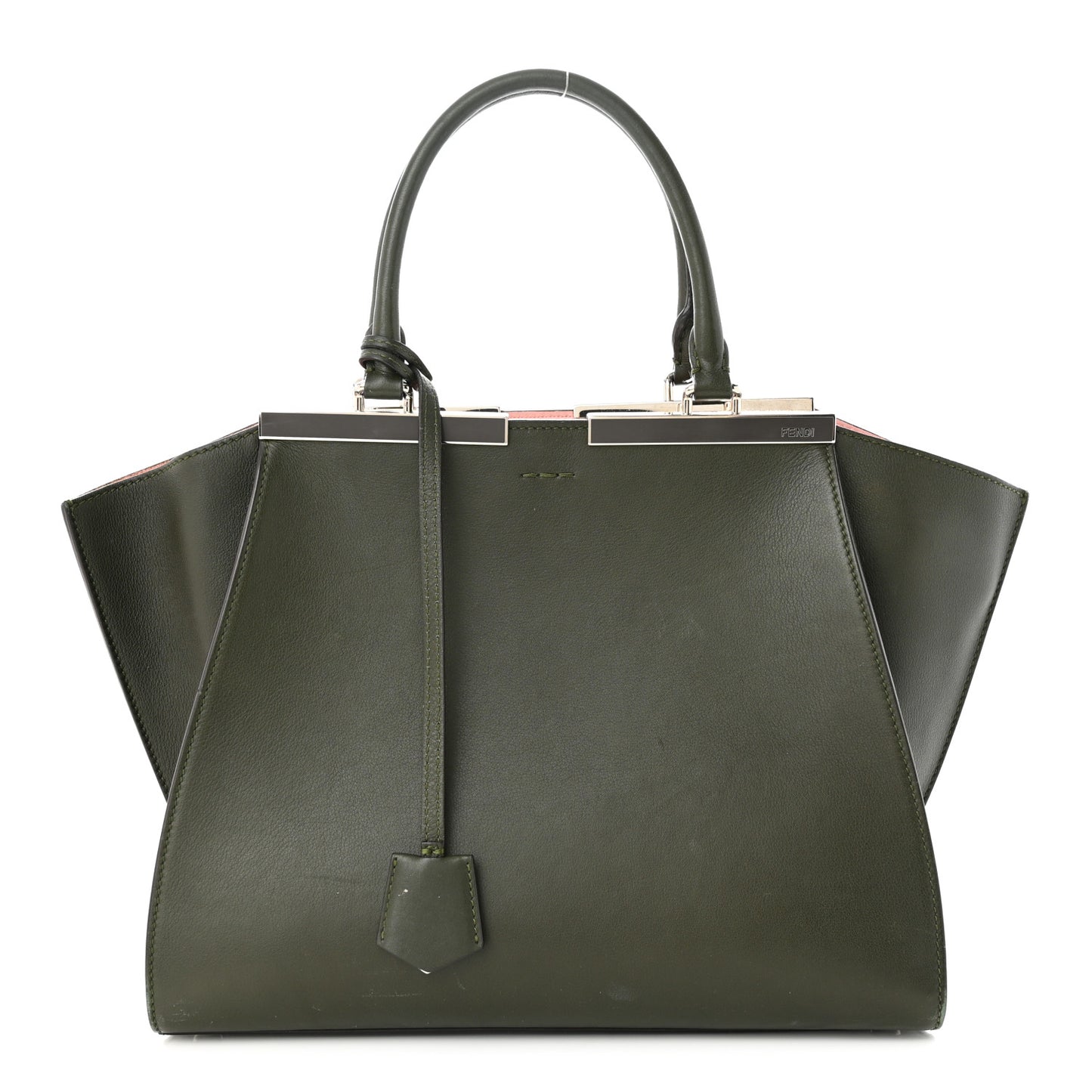 Vitello Dolce Marmol Shiny Nappa Petite 3Jours Tote Verde Prato