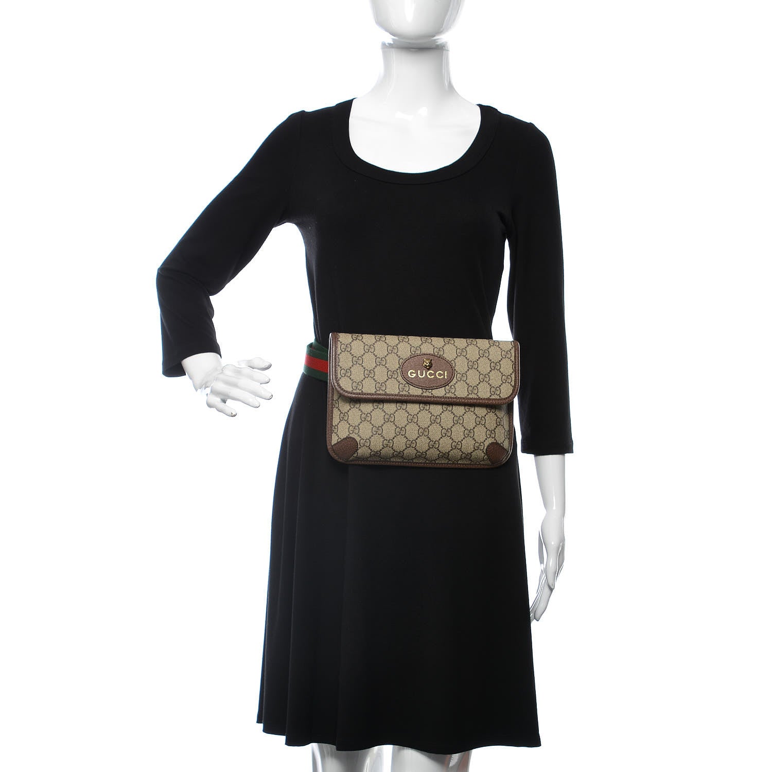 Gucci GG Supreme Monogram Neo Vintage Web Belt Bag Brown 2 of 9