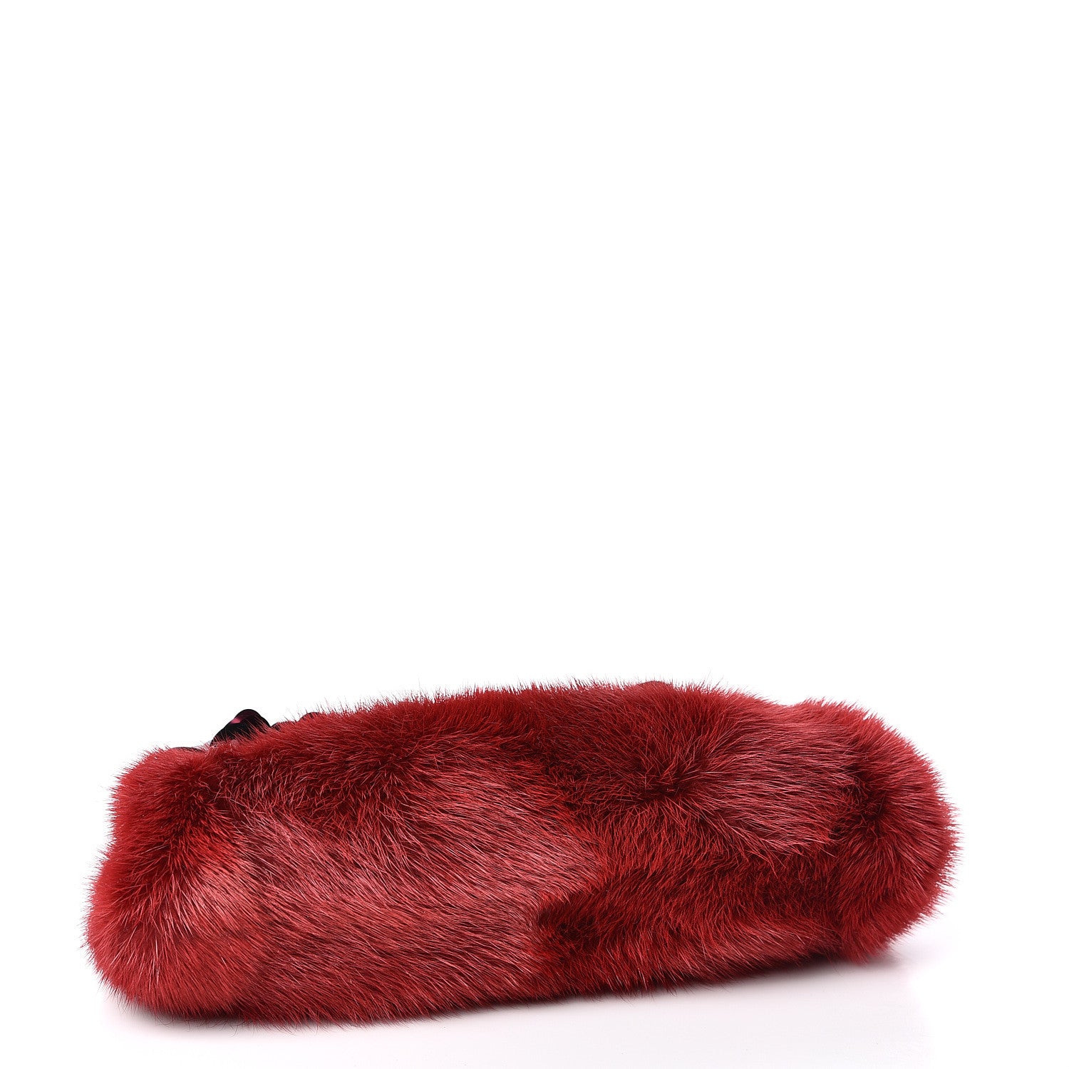 Prada Mink Fur Sequin Evening Clutch Rosso 4 of 7