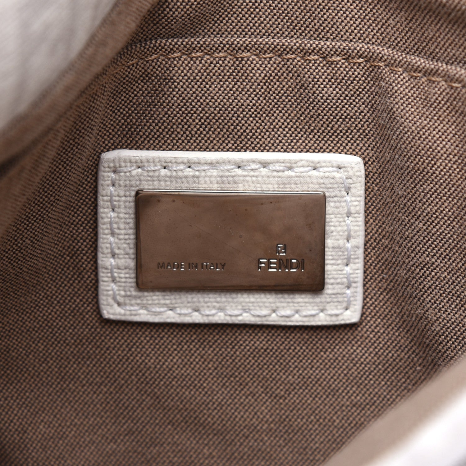 Fendi Zucchino Spalmati Tube Messenger White 8 of 14