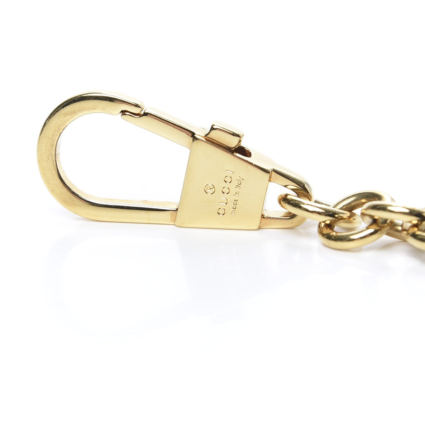 GG Supreme Monogram Kingsnake Heart Embroidered Bag Charm Key Holder
