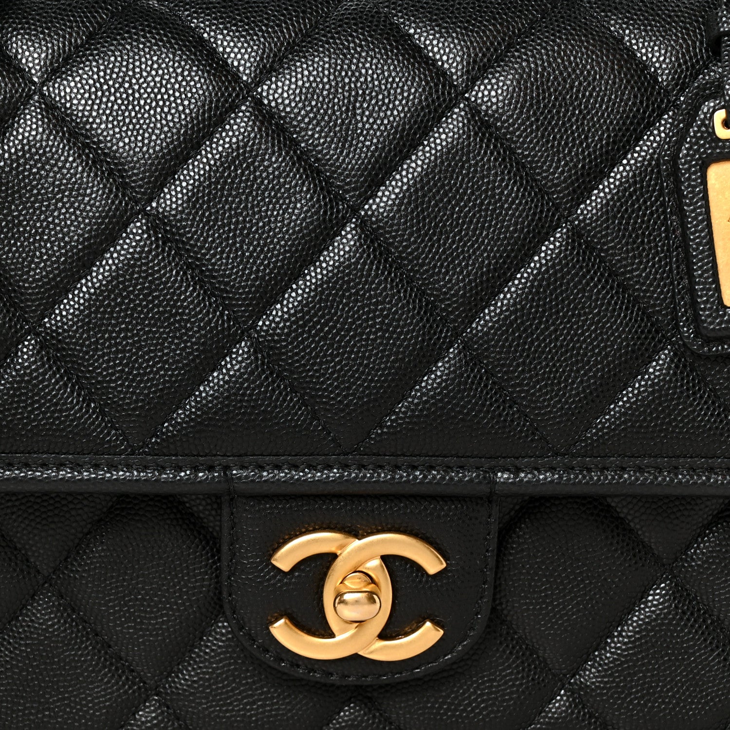 Chanel Caviar Quilted School Memory Small Top Handle Flap Black 10 of 12