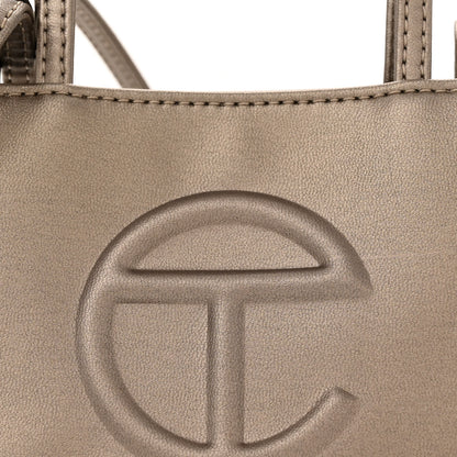 Telfar Metallic Vegan Leather Small Shopping Bag Bronze 7 of 10