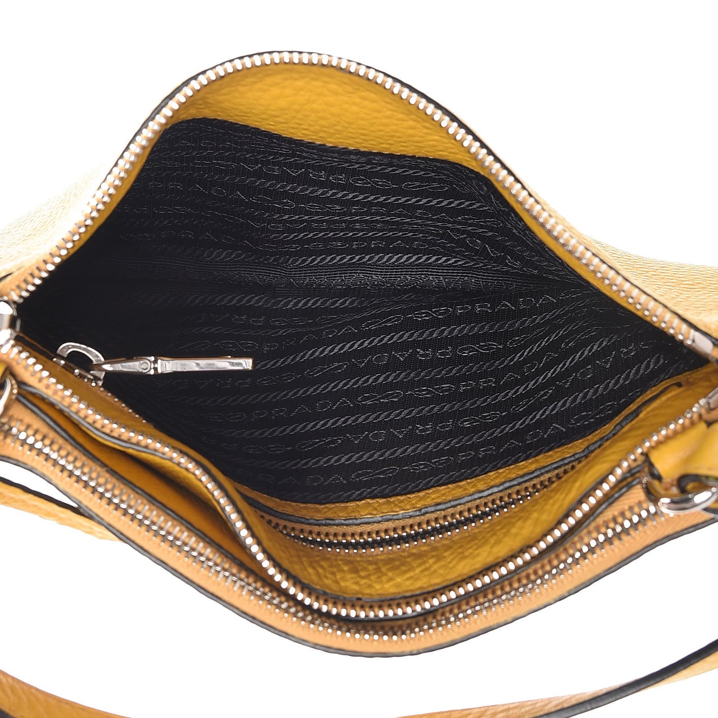Vitello Phenix Double Zip Crossbody Bag Soleil