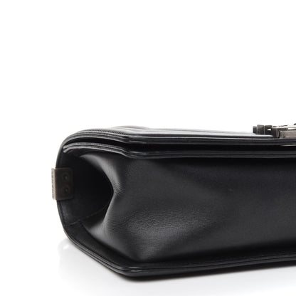 Chanel Metallic Calfskin Quilted Medium Boy Flap Black 7 of 8