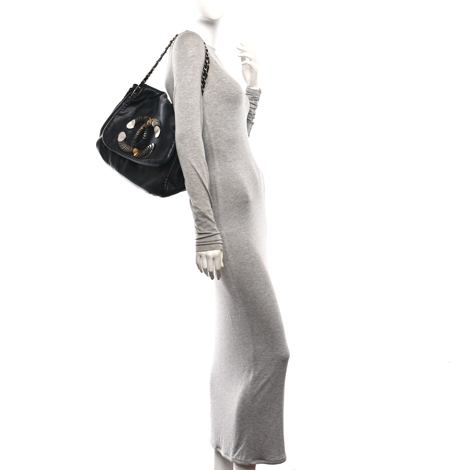 Chanel Lambskin CC Disc Accordion Flap Black 2 of 10