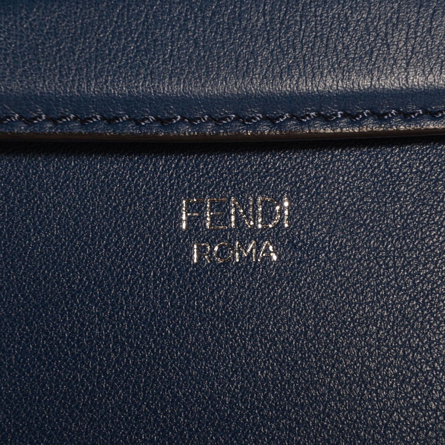 Fendi Vitello Dolce Marmol Large By The Way Boston Bag Blue 11 of 11