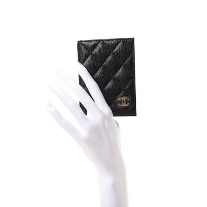 Chanel Caviar Quilted Card Holder Wallet Black 2 of 7