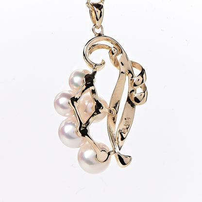 Mikimoto 14K Yellow Gold Akoya Pearl 4.5-6.5mm Pendant Necklace 5 of 7
