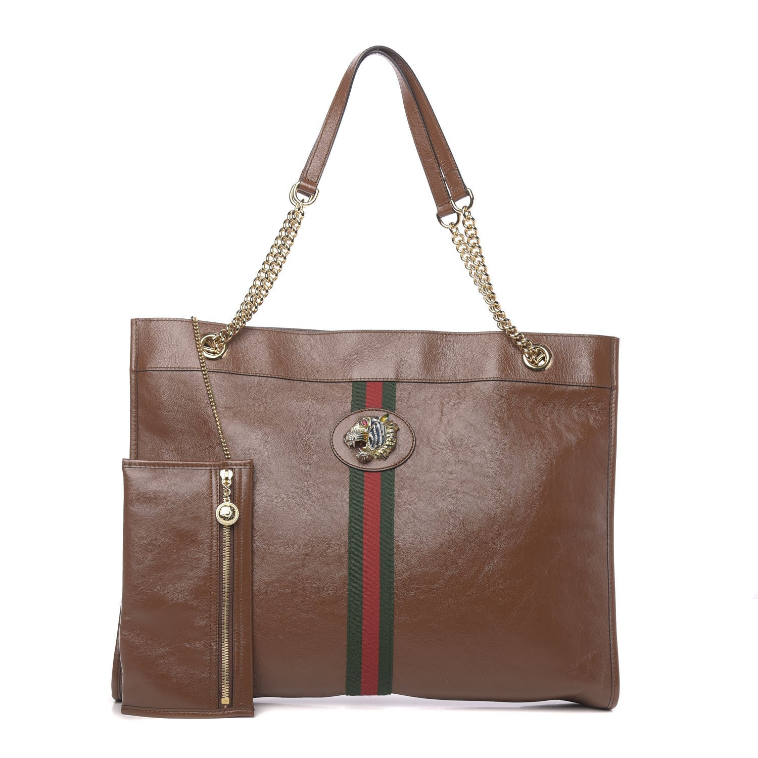 Gucci Calfskin Large Rajah Chain Tote Cuir 1 of 10
