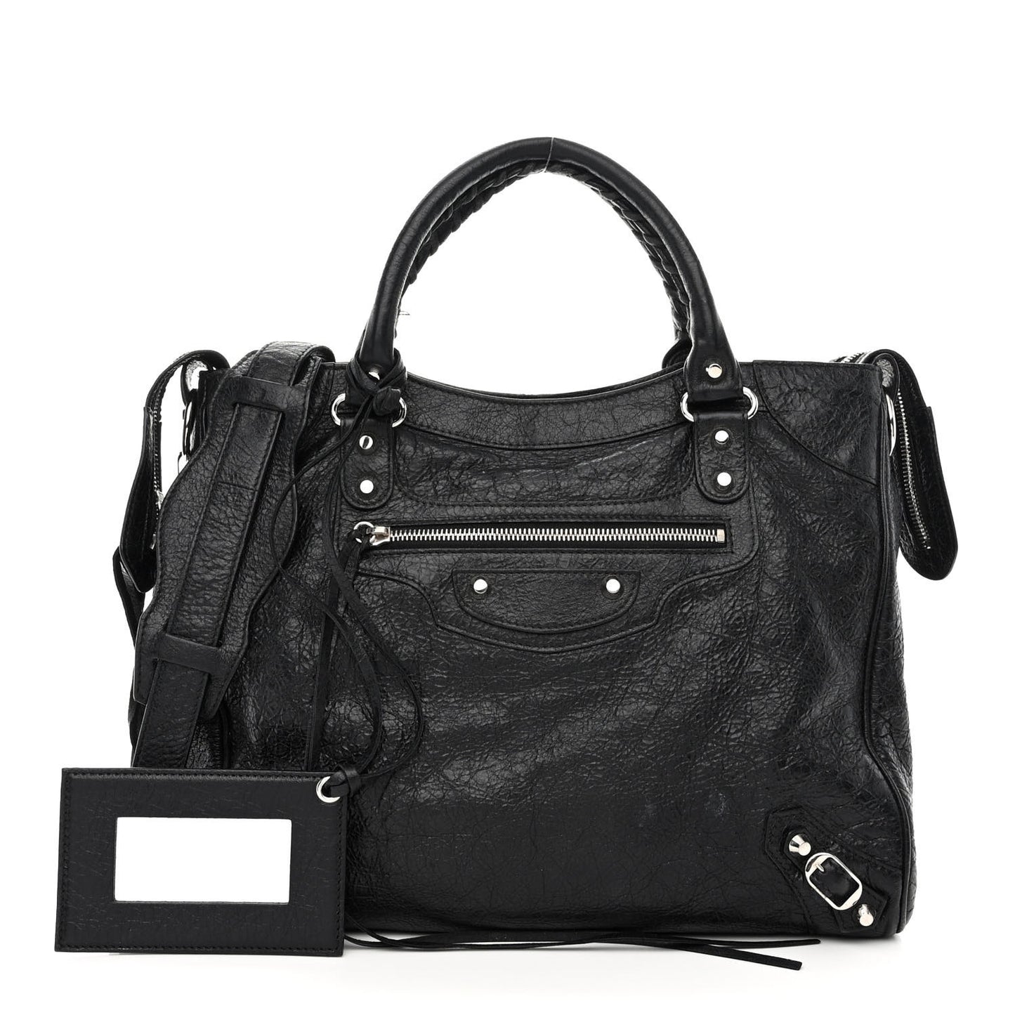 Agneau Classic Silver Hardware Velo Black