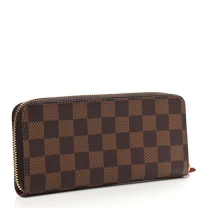 Louis Vuitton Damier Ebene Clemence Wallet Cherry 3 of 10
