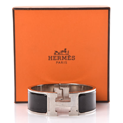 Hermes Enamel Wide Clic Clac H Bracelet PM Black 6 of 6
