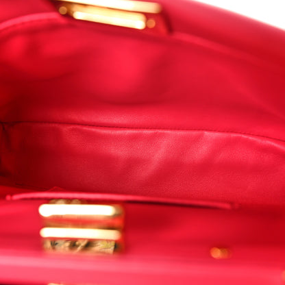 Fendi Nappa Stacked Bar Mini Peekaboo Iconic Satchel Lampone 5 of 9