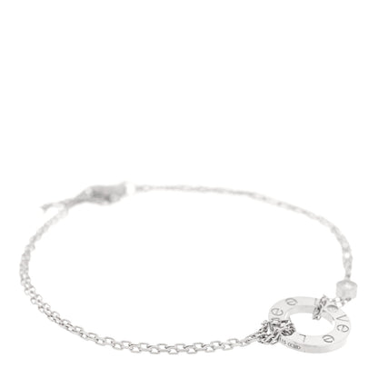Cartier 18K White Gold Diamond LOVE Bracelet 1 of 3
