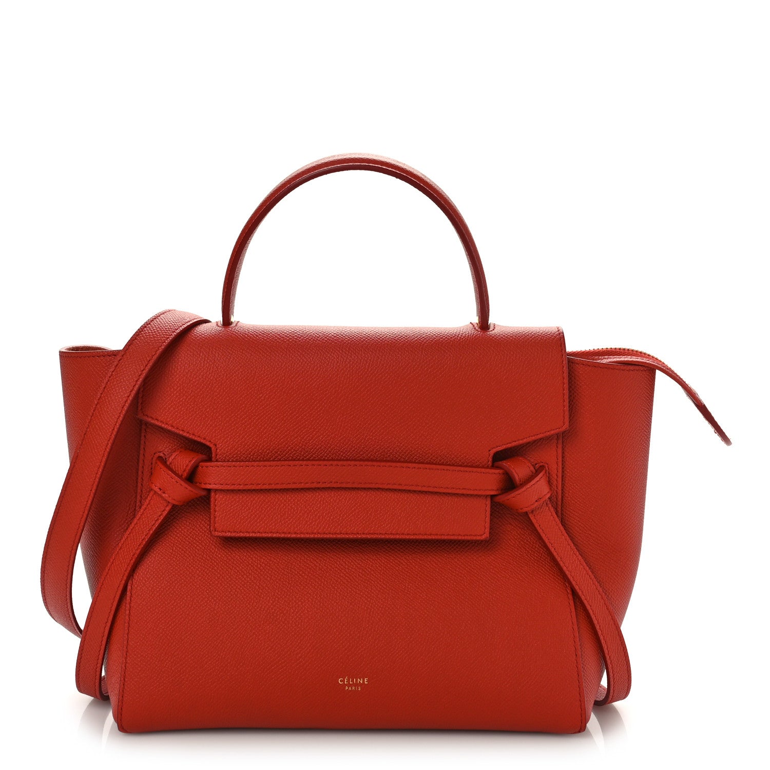 Celine Grained Calfskin Micro Belt Bag Fox Red 1 of 7