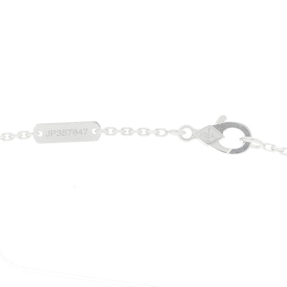 Van Cleef & Arpels 18k White Gold Chalcedony Vintage Alhambra Pendant Necklace 4 of 5