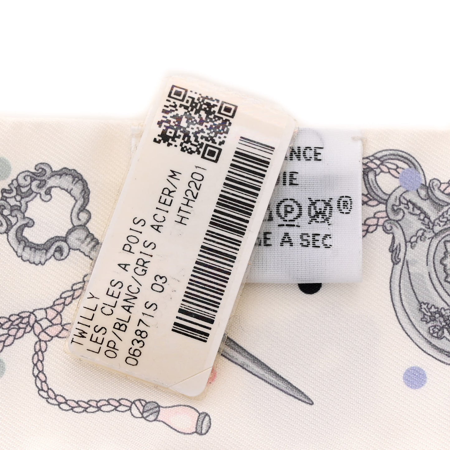 Silk Les Cles A Pois Twilly White Gris Acier