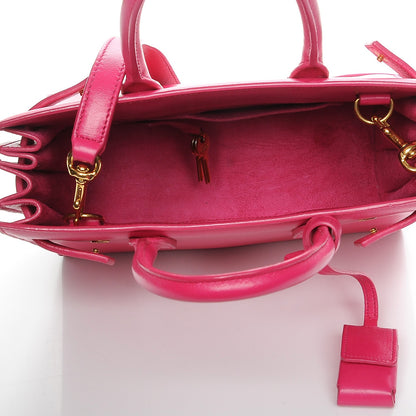 Saint Laurent Calfskin Nano Sac De Jour Lipstick Fuchsia 5 of 6