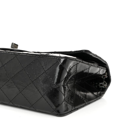 Chanel Glazed Aged Calfskin Quilted 2.55 Reissue 225 Flap So Black 10 of 11